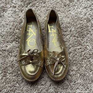 Enzo Angiolini Gold Admond Espadrille Boat Loafers;SZ 7.5;PreLoved Condition